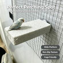 1pc Bird Perch Parrot Pumice Stone Claw Grinding Stand Bird Toy Parrot Toy Pumice Sanding Bird Perch Board Bird Cage Accessory Suitable For Small And Medium-Sized Birds Tiger Budgie Cockatiel Bird Cage Perch Board Bird Supplies - A+B - View 7