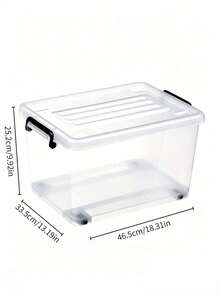 Clear Plastic Storage Box With Black Latching Lid, Stackable See‑Through Organizer Bins, Dust‑Proof Moisture‑Resistant, For Closet Bedroom Garage Pantry, Sort Clothes Toys Sundries, Storage Organizer For Renters Students Family - Multiple Specifications - View 11