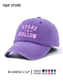 1pc Manchester Bee Don't Look Back In Anger Pattern Baseball Cap, Vintage Distressed Washed Style, Lightweight Comfortable Adjustable Sun Protection Multi-Functional Baseball Cap Unisex Duck Bill Dad Hat, Suitable For Daily Outings, Outfit, Commuting, Travel, Vacation, Outdoor Activities, Trucker Hat - A - View 2