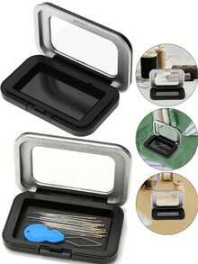Multi-Function Magnetic Sewing Needle Box,Durable Steel Storage Case With Strong Magnetic Adsorption For Needles And Buttons,Portable Embroidery Patchwork Craft Storage Box,Best Gift For Handicraft Enthusiasts, Mothers, And Tailors - Multicolor - View 6