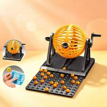 1pc Hand-Crank Bingo Game Set Interactive Raffle Machine Suitable For Office Parties And Family Gatherings Fun Raffle Device For Teens And Adults Group Activity Entertainment - Multicolor - View 5