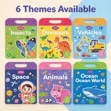 Handheld Cartoon 3D Bubble Sticker Book Set, Multi-Theme Rich Patterns, Soft Stickers Reusable, Develop Children's Hands-On Ability, Parent-Child Interactive Fun Desktop Toy, Creative Gift For Birthday Holiday Party - Multicolor - View 2