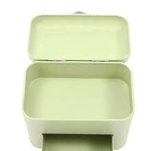 Green Iron Bread Box, Tabletop 2-Tier Countertop Bread Storage Bin, Hand Welding Electroplated Snack Pastry Holder For Kitchen Counter - View 9