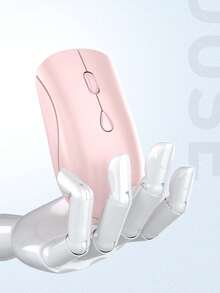 Mouse Nirkabel 2.4G Senyap, Mouse Optik Ergonomis Estetik Macaron, Penerima USB Bertenaga Baterai, Mouse Komputer Portabel dengan Klik Senyap untuk Laptop, Desktop, Rumah, Kantor, dan Ruang Belajar (Baterai Tidak Termasuk) - View 4