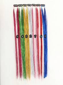 1pc 24 Inch Shiny Silver Tinsel Hair Strands With BB Clip, Clip-In Sparkly Glitter Hair Extensions For Music Festival, Party And Y2K Hairstyles - Multicolor - View 3