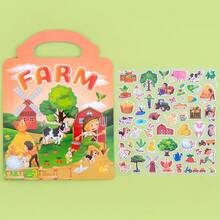 Handheld Cartoon 3D Bubble Sticker Book Set, Multi-Theme Rich Patterns, Soft Stickers Reusable, Develop Children's Hands-On Ability, Parent-Child Interactive Fun Desktop Toy, Creative Gift For Birthday Holiday Party - Multicolor - View 11