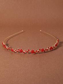 1pc Kids Rhinestone Flower Headband, Sparkly Vine Hair Band For Girls, Princess Hair Accessory For Birthday Party, Pageant, Photo Day, Holiday - Multicolor - View 17