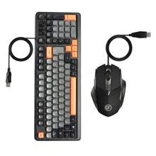 Wired Keyboard And Mouse Combo, Compact Full-Size Membrane Keyboard With Media Control Knob, RGB Rainbow Backlit Keyboard And Wired Optical Mouse, Wear-Resistant Non-Fading ABS Keycaps, Plug And Play, Laptop, Office And Gaming Desktop - View 10