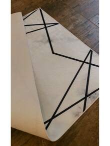 Non-Slip, Washable, Digitally Printed Rug, Runner, Kitchen Rug - Black and White - View 5