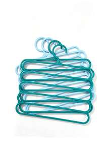 3/4/5pcs Multi-Functional 5-Layer Pants Hanger - Durable Plastic Multi-Layer Wardrobe Storage Rack, Suitable For Clothes, Shirts, Etc. - Multi-Color, Clothing Organizer Storage Rack For Pants And Scarves, Non-Slip Space-Saving Wardrobe Organizer, Multi-Layer Scarf And Tie Rack, Portable Wardrobe Clothing Storage Rack, Perfect Hanger For 365-Day Use - Multicolor - View 24