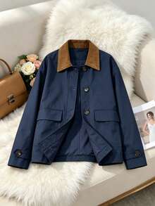 Women Coats - Royal Blue - View 3