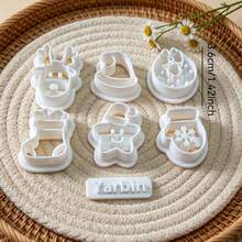 7pcs Christmas Wreath Mitten Reindeer Shape Clay Cutters, Holiday Embossing Molds, DIY Handmade Earring Pendant Jewelry Craft Supplies - 7pcs - View 9