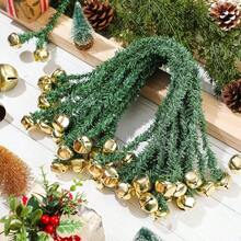 5pcs Reusable Plastic Christmas Wreath Bells With Ties, Adjustable Decorative Bells, Suitable For Railings, Stairs, Handrails, With Flexible Hooks For Twisting, Applicable For Christmas Holiday Decoration, Also Suitable For Halloween - A - View 6