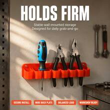 2/1pc Wall-Mounted Tool Storage Rack - Garage Tool Rack For Screwdrivers And Pliers - Space-Saving Studio Tool Storage Rack - A - View 5