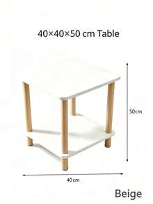 Multi-Style Side Table,Sofa Side Table, Small Coffee Table, 40*40*50cm, 3 Shapes Available, 2-Tier Storage End Table, Durable,Sturdy,Minimalist Nightstand For Living Room Bedroom Balcony, Space Saving Accent Table For Home Decor - Multicolor - View 14