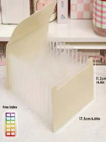 Convenient Solid Color Expandable Portable File Organizer, 13-Layer A6 Accordion Folder With Index Tabs, Coupon Storage Loose-Leaf Binder, Multi-Purpose Document Storage Box, Suitable For Office, School, Home, Bill And Receipt Filing, Gift For Parents - Multicolor - View 10