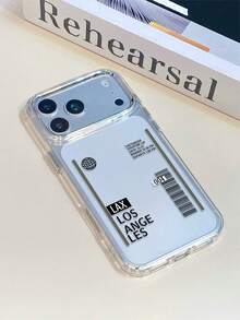 1件金屬透明飛機登機牌圖案手機殼 個性化保護殼，適用於 iPhone 16 Pro Max/18/17/16/15/14/13/12/11 - 彩色 - 查看 5