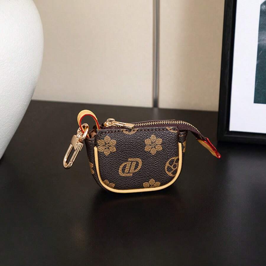 Vintage Mini Dumpling Bag With Keychain, Cute Small Earphone Pouch, Daily Bag Charm For Women - Multicolor - View 1