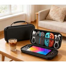 Switch 2 Storage Bag, Hard Shell Travel Carrying Case For Switch2/Switch OLED/Switch/Switch Lite, With Multiple Storage Pockets, Can Store Console Accessories And Games, Lightweight And Compact, Includes 10 Game Card Slots - View 2