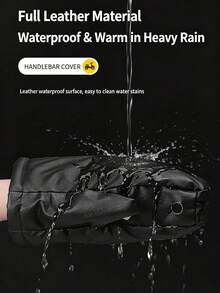 1 Pair Winter Warm Motorcycle Gloves - Thickened PU Material, Strong Warmth, Easy To Wear, Suitable For Electric Bicycles, Motorcycles, Scooters, Suitable For All-Weather Winter Riding, Keep Hands Warm, Resist Cold Wind, Universal Design, Fits Most Motorcycles. - Multicolor - View 10