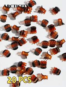 Arcticity 20pcs Mini Hair Clips, Designed For Women's Hairstyles, Strong Grip, Suitable For Decoration, Multi-Functional Hair Accessories - Brown - View 7