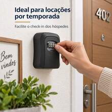 Mini Cofre Parede Porta Chaves Segredo Senha Airbnb Locação - A - Visão 3