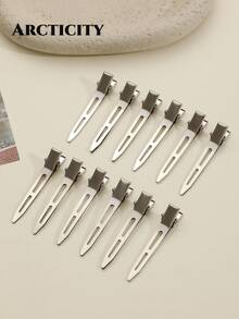 Arcticity 100入 5.5cm 銀色金屬髮夾，髮根蓬鬆造型夾，多尺寸，DIY髮飾工具，適用於各種髮型 - 銀色 - 查看 4