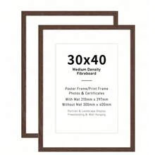 Mosearon 3pcs/2pcs/1pc Bingkai Foto MDF Minimalis, Bingkai Sertifikat A4, Bingkai Poster 30*40cm, Tanpa Kertas Belakang, Dengan Panel Akrilik Transparan; Cocok Untuk Dekorasi Ruang Tamu, Kamar Tidur, dan Dinding Galeri - MDF - View 20