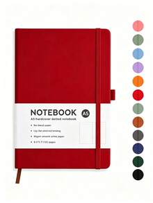 1pc A5 Hardcover Dot Grid Notebook (192 Pages Bullet Journal), With Elastic Band And Pen Holder, Portable Design, Suitable For Writing, Planning, Journaling, School, Office And Learning - A5 - View 11