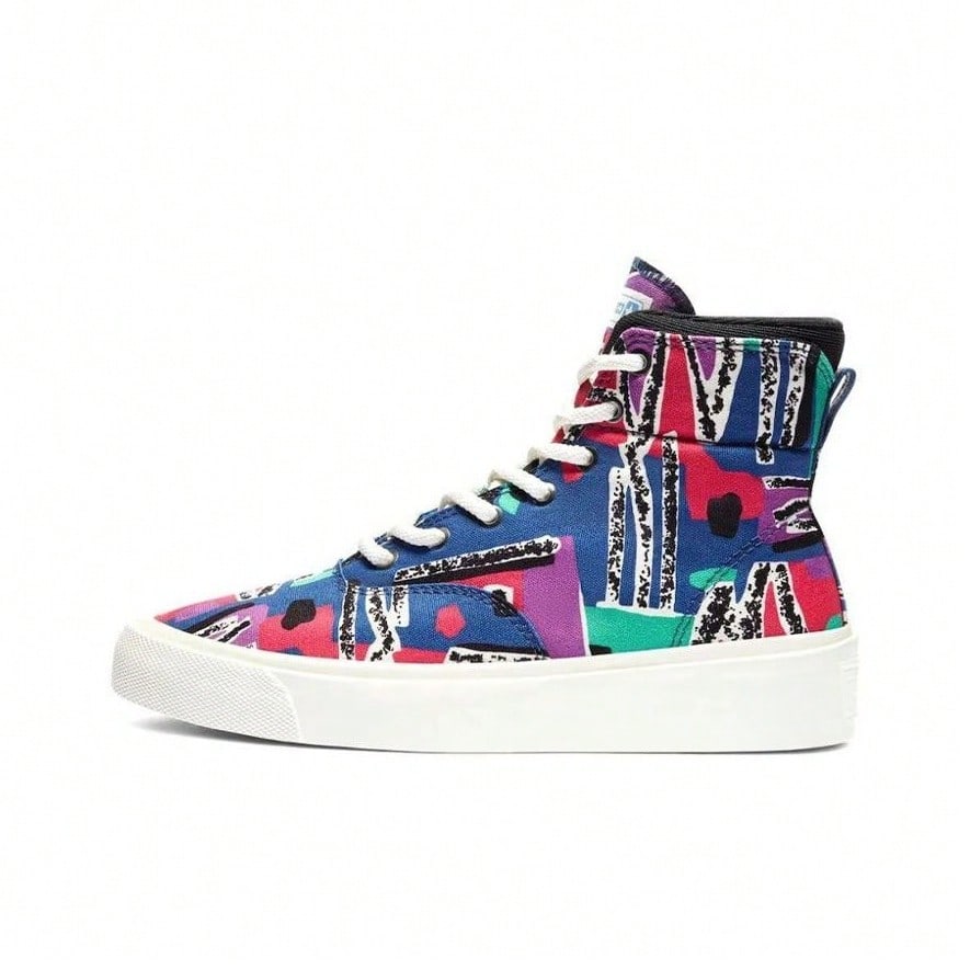Fear Of God Essentials X Converse Skidgrip FOG Collaboration Durable High-Top Canvas Sneakers Unisex Blue Green Red - Blue - View 1