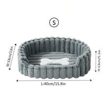 1pc Pet Bed For Cats And Dogs, Winter Warmth And Insulation, Suitable For Small, Medium And Large Pets, Plush Material With High-Density Sponge, Fast Rebound, Semi-Enclosed Bottom, Anti-Slip And Moisture-Proof, Puppy House, Kitten House - Multicolor - View 30