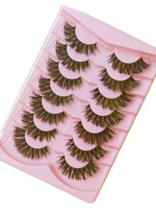 7 Pairs Russian Volume Curly Eyelash Extensions, Winged Tail Style - Black - View 6