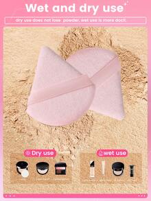 14 Pcs Makeup Tool Set, 12 Pcs Pink Makeup Brushes And 2 Pcs Light Pink Triangle Powder Puffs, Soft Smooth Bristles For Easy Blending, Help You Create Clean And Delicate Makeup For Daily And Party Use. - Multicolor - View 7