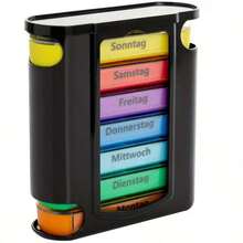 1pc 7-Day 28-Compartment Pull-Out Pill Box, Detachable Pill Box, Portable Mini Medicine Storage Organizer, Transparent Colorful Pill Box - one-size - View 8