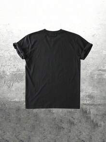 Women's Short Sleeve T-Shirt, Funny Raccoon Skunk Opossum Graphic Crew Neck Casual T-Shirt - Black - View 2