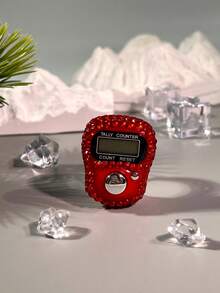 Highly Attractive Rhinestone Finger Counter LCD Digital Display Resettable Ring Tally Counter Portable Press Clicker - Multicolor - View 2