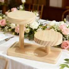 1pc Wooden Creative Figurine Display Stand For Accessories, Watches, Perfumes, Cosmetics, Desserts, Succulents - Multicolor - View 18