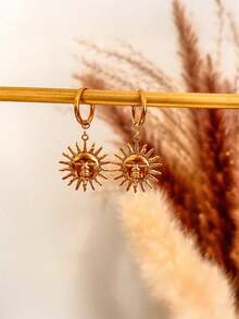 10-Piece Stainless Steel Earrings, Unisex, Punk Hip-Hop Style, Fashion Jewelry, Piercing Accessories, Gold Jewelry, Hypoallergenic - Hoop Earrings - View 6