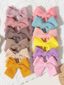 20pcs Solid Color Bow Duckbill Hair Clips, Multi-Functional Hair Accessories, Beach Hair Accessories Halloween Hair Clips - Multicolor - View 7