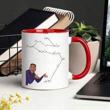 Novelty Arabic Internet Meme Print Ceramic Mug, Fun Coffee Tea Drinking Cup, Unique Humorous Gift For Daily Use - Multicolor - View 8