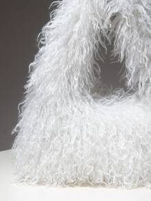 Shoulder Bag Fur Handbag Women's Bag Customized Street Style Y2K Christmas Gift Autumn/Winter Shopping Multi-Functional Daily Use Versatile - White - View 4