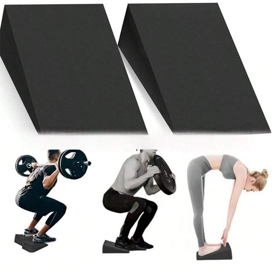 2 miếng gạch yoga khối nêm squat, khối dốc tập fitness nâng tạ, dốc tập bắp chân EVA, tấm nghiêng kéo giãn nâng gót chân - Nhiều màu - Xem 1