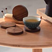 Charming Black Walnut Snail Coaster - Heat Resistant, Home Decor Tea And Coffee Cup Mat, Cartoon, Relaxing - Multicolor - View 9