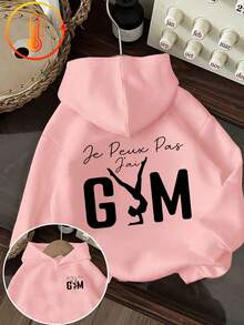 Tween Girl Fun Print Sweatshirt, Warm And Comfortable Thermal Lined Pullover Sweatshirt For Autumn/Winter - Pink - View 3