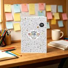1 Adult 5000+ Doodle Tracing & Coloring Book, 28.45*20.83cm Large Format, Single-Sided Thick Paper, No Bleed-Through, Massive Collection Of Cute Doodle Patterns, Combines Line Tracing & Coloring - Single Piece - View 4