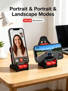 Racing Seat Style Phone Holder, Office Desk Phone Stand, Universal Desktop Smartphone Holder, Suitable For Gaming, Video Watching And Desktop Use - Multicolor - View 2