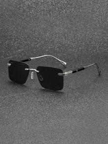 1 Pair Fashionable Exquisite High-End Rimless Glasses, Elegant And Slimming, Suitable For Travel, Vacation, Daily Wear, Beach And Outdoor Activities. Essential Glasses For Summer Beach Vacation And Travel - Multicolor - View 8
