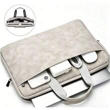 Premium Faux Leather Laptop Sleeve - Durable, Full-Open Design, Fits 13-14 Inch Devices - Ideal For Daily Office Use, Stylish And Fashionable, Essential For Back To School Laptop Bag School Supplies - 13-14Inches - View 13