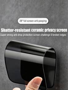 4Pcs Matte Privacy Ceramic Soft Screen Protector, Anti Fingerprint Anti-Scratch Privacy Film For Mobile Phone Compatible With IPhone Duo/18/18 Pro/18 Pro Max/17/16/15/14/13/12/11 - Black - View 6