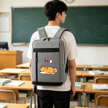 A Campus Backpack With Cat Pattern Print For Boys, Business Backpack, Multiple Colors Available, Girls Backpack, Suitable For Campus, Short Trips, Student Campus, Daily Commute And Work, Large Capacity Compartment For Laptop And Various Learning Supplies, All Season Use - Backpack - View 10